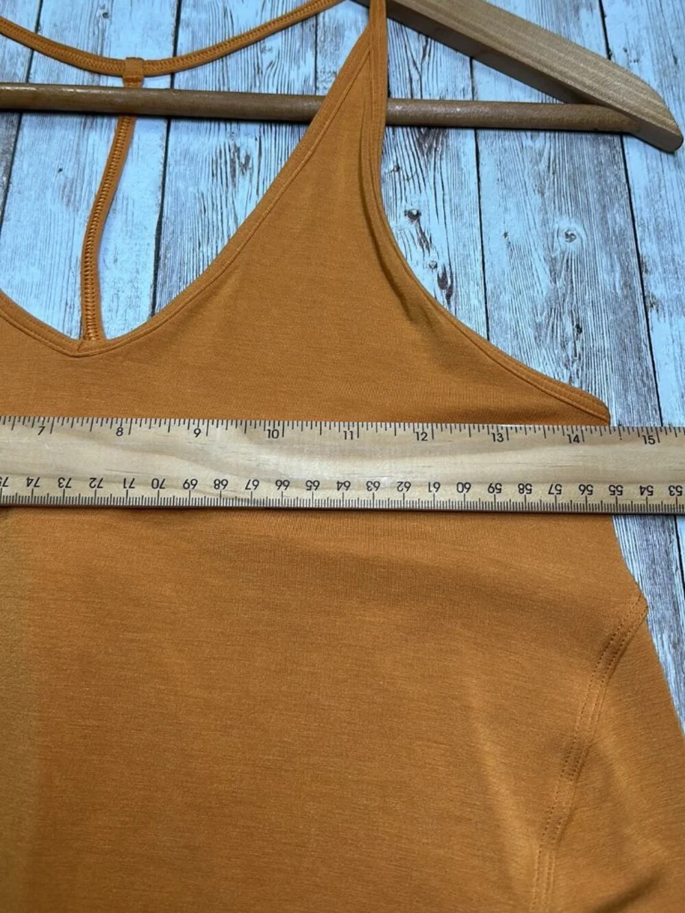 Lululemon Modal Silk Yoga Tank Top sz 2 Autumn Orange Tie T-Back Strappy